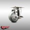 Service Caster 3 Inch 316SS Gray Polyurethane Wheel Swivel Top Plate Caster with Brake SCC SCC-SS31620S314-PPUB-TLB - alternate 4
